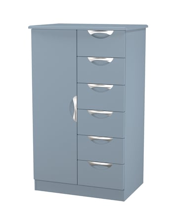Haydn Ready Assembled 1 Door 5 Drawer Kids Wardrobe - Kids