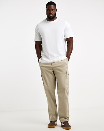 Pure Cotton Crew Neck T-Shirt Extra Long- White