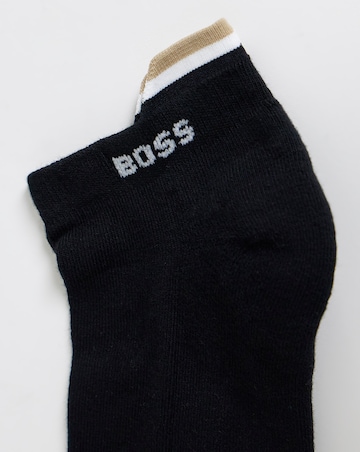 BOSS 2 Pack Iconic Trainer Socks - Black