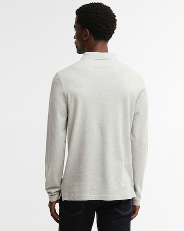 Barbour Blaine Tailored Long Sleeve Polo Shirt - Grey Marl