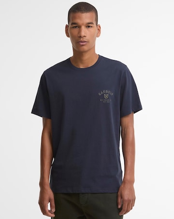 Barbour Short Sleeve Tailored Crest Logo T-Shirt - Navy