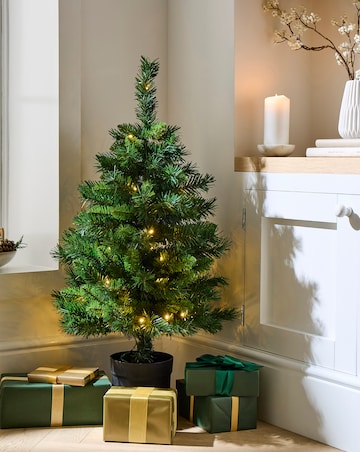 Pre-Lit Malmo Pre-Lit Pine 3FT Christmas Tree