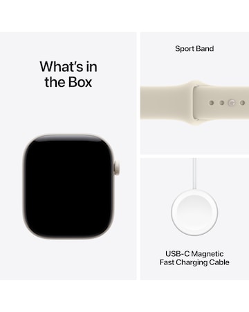 Apple Watch Series 12 GPS + Cellular 42mm - White Ceramic/Sand Sport Band - M/L
