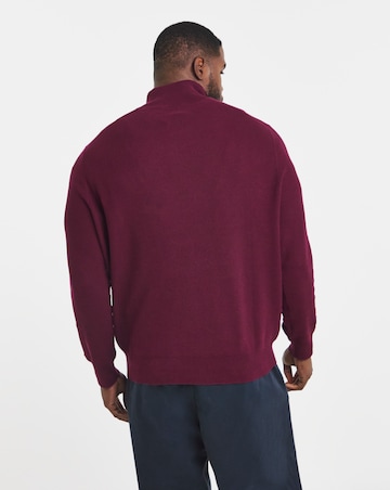 Polo Ralph Lauren 1/2 Zip Cotton Jumper - Wine Heather