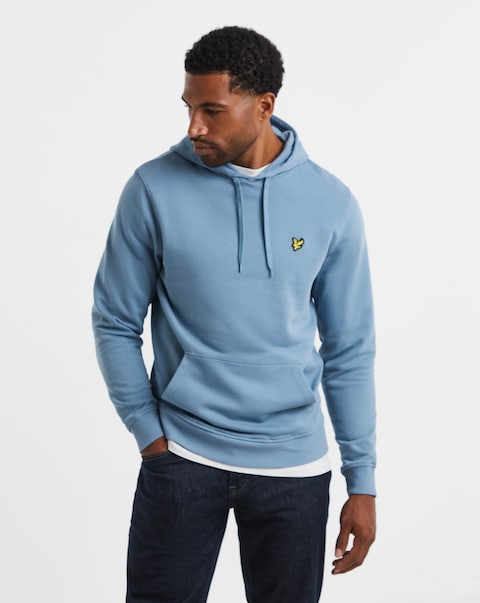 Lyle & Scott Classic Loopback Cotton Hoodie - Blue
