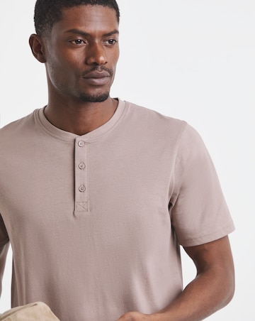 Pure Cotton Grandad Short Sleeve T-Shirt Long