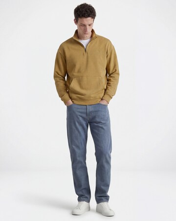 Union Garment Dyed Funnel Neck Sweatshirt-Tan