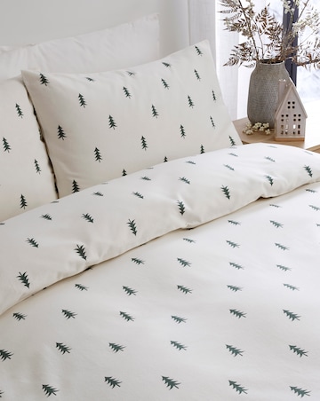 Festive Trees Brushed Cotton Duvet Cover Set