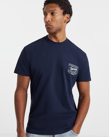 Tommy Jeans Short Sleeve Signature Flag T-Shirt - Navy