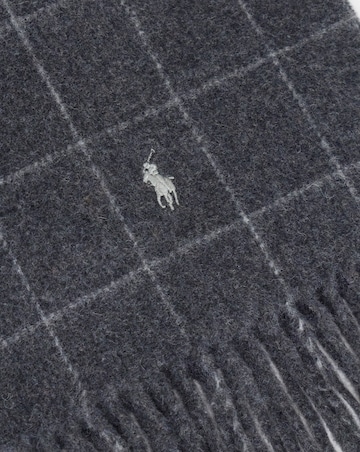 Polo Ralph Lauren Wool Blend Reversible Scarf - Charcoal