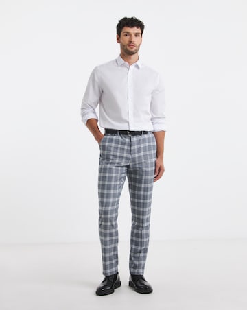 Light Grey Check Regular Fit Suit Trouser
