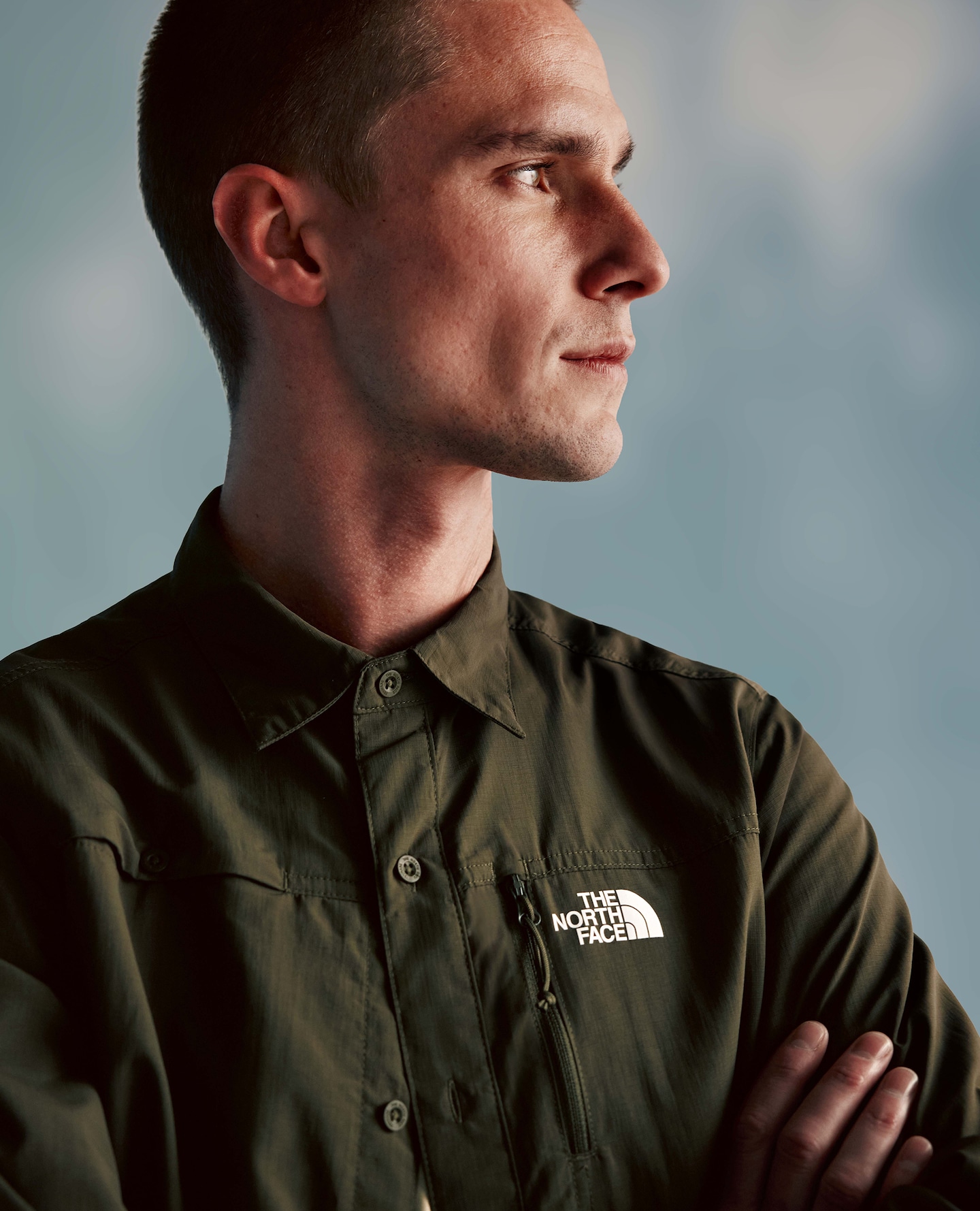 Model wears The North Face Sequoia Long Sleeve Shirt