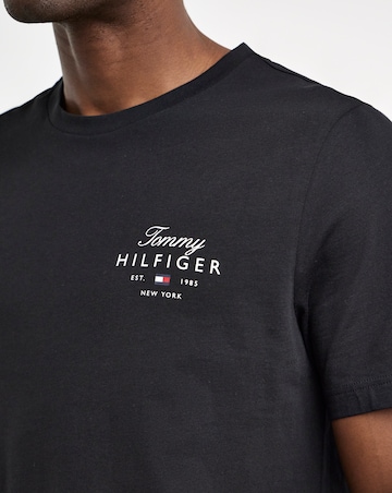 Tommy Hilfiger Short Sleeve Script Stack T-Shirt - Black