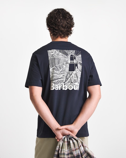 Barbour Moonwell Short Sleeve Graphic Relaxed T-Shirt - Navy