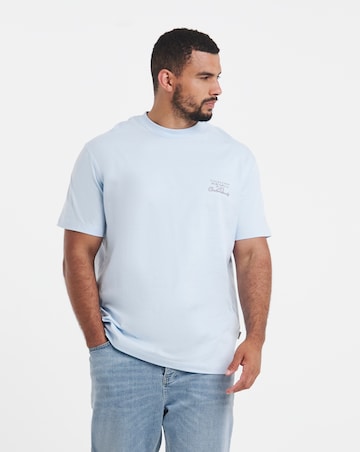 Jack & Jones Sketch Back Graphic T-Shirt - Light Blue