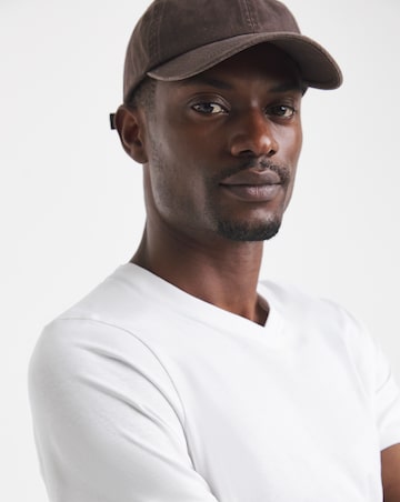Pure Cotton V-Neck T-Shirt- White
