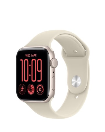 Apple Watch SE 3 GPS 44mm - Starlight Aluminium/Sand Sport Band - S/M