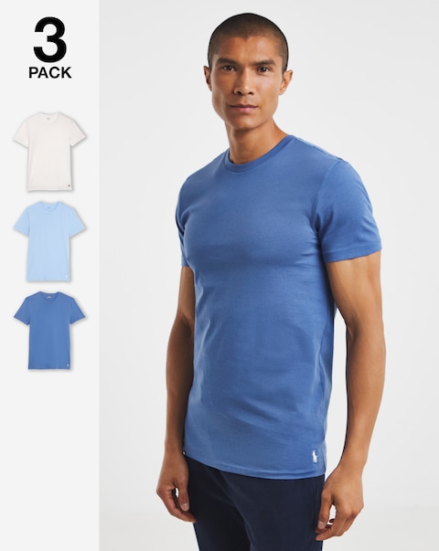 Polo Ralph Lauren 3 Pack Short Sleeve Lounge T-Shirt - Blue
