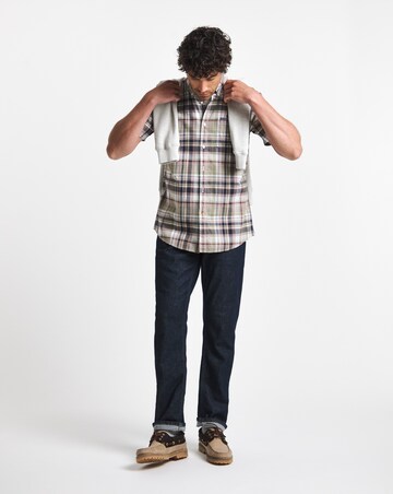 Barbour Baycliff Short Sleeve Checked Tailored Shirt - Burnt Pepper