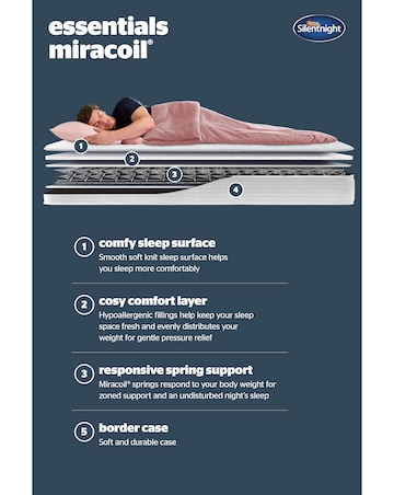 Silentnight Miracoil Flat Top Mattress