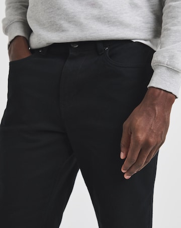 Union Black Loose Fit Stretch Gabardine Jeans