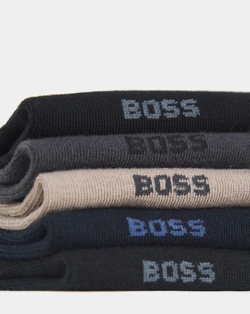 BOSS 5 Pack Cotton Blend Socks - Multi