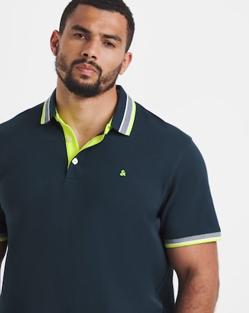 Jack & Jones Premium Paulos Tipped Polo - Navy