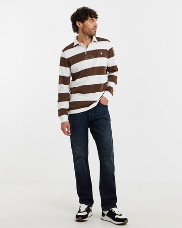 Polo Ralph Lauren Long Sleeve Stripe Rugby - Cream/Brown