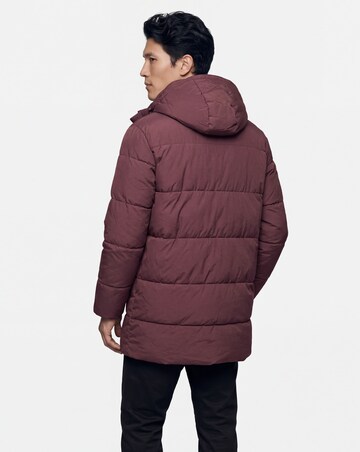 Burgundy Mid Length Puffer Jacket