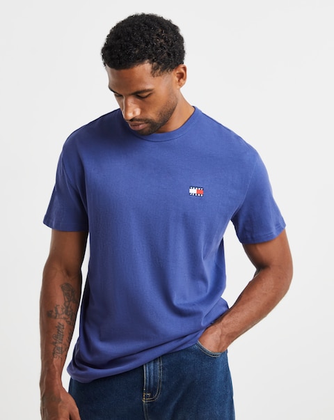 Tommy Jeans Short Sleeve Badge T-Shirt - Blue