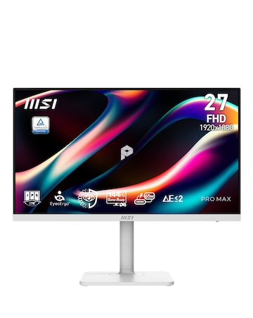 MSI PRO MAX 271PHW 27in FHD 144Hz 4ms IPS Adaptive-Sync Monitor - White