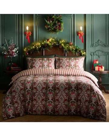 Laurence Llewelyn-Bowen Festive Robin Duvet Cover Set
