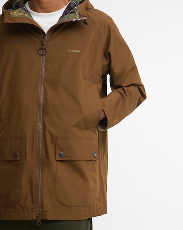 Barbour Hooded Domus Waterproof Jacket - Dark Sand