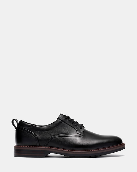 Clarks Aldwin 2 Leather Derby Shoe - Black