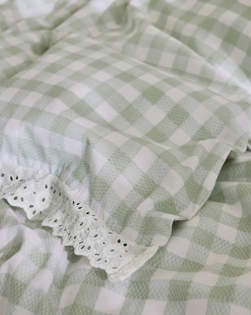 Cath Kidston Painted Gingham Lace Duvet Cover Set