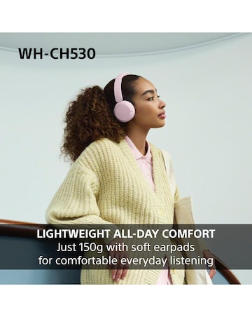 Sony WH-CH530 Wireless On-Ear Headphones - Pink