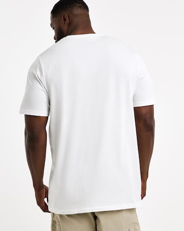 Pure Cotton Crew Neck T-Shirt Extra Long- White