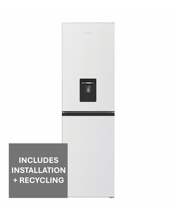 Hotpoint HPKH 1261W W4UK 50/50 Fridge Freezer Water Dispenser White + Install