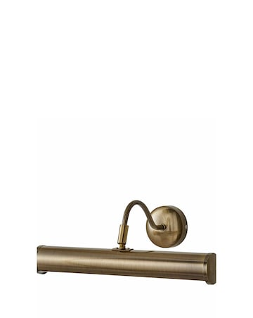 ValueLights Gemini Twin Picture Wall Light Antique Brass