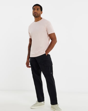 BOSS Short Sleeve Cotton Slub T-Shirt - Pink