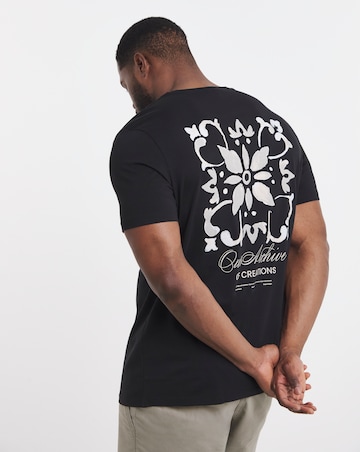 Jack & Jones Art Back Graphic T-Shirt - Black/White