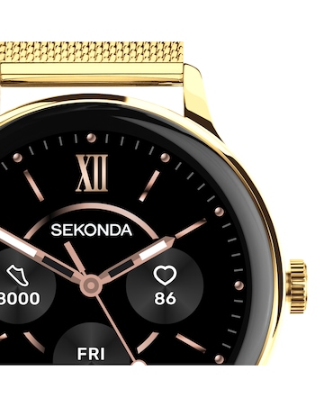 Sekonda Flex Plus Smart Watch - Gold Stainless Steel Mesh