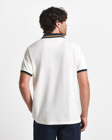 Barbour Anthron Short Sleeve Textured Tailored Polo Shirt - White