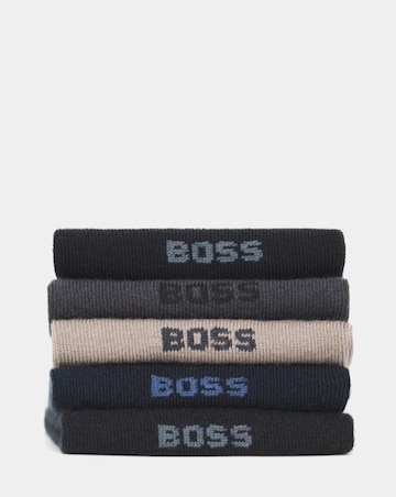 BOSS 5 Pack Cotton Blend Socks - Multi