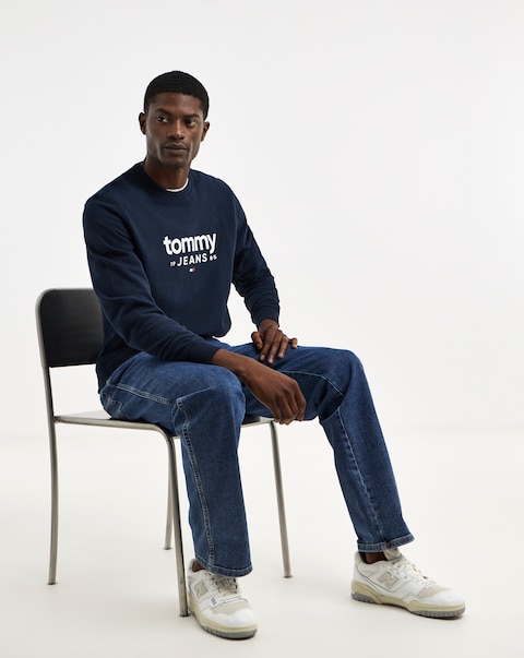 Tommy Jeans Graphic Crewneck Sweatshirt - Navy