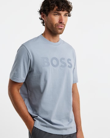 BOSS Short Sleeve Structure Logo T-Shirt - Dark Grey