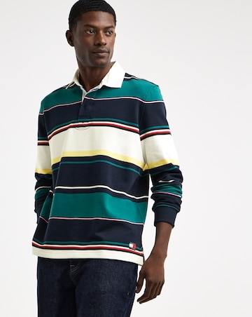 Tommy Jenas Relax Fit Stripe Rugby - Navy