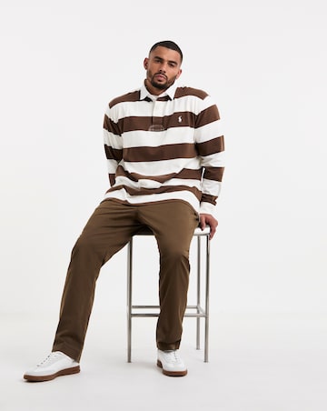Polo Ralph Lauren Long Sleeve Stripe Rugby - Cream/Brown