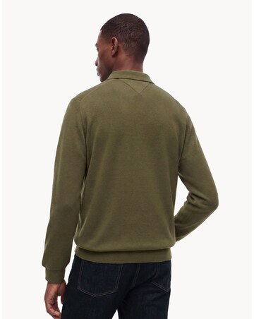 Tommy Hilfiger Cotton Cashmere Long Sleeve Polo - Green