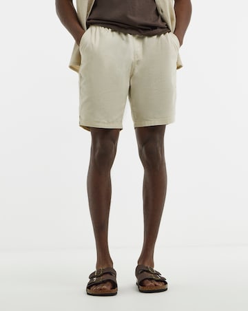 Linen Blend Elasticated Drawcord Short